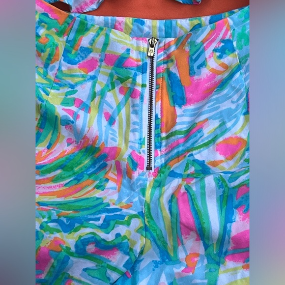 Lilly Pulitzer Linnea Salt and Sea Multicolored Crop Top and Short Set Size 0 - Picture 11 of 16